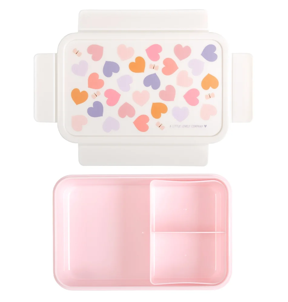 A Little Lovely Company Δοχείο Φαγητού Bento με Χωρίσματα Hearts 1.2L - 3