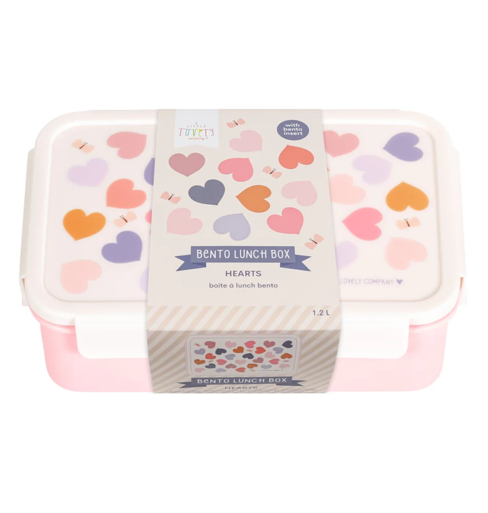A Little Lovely Company Δοχείο Φαγητού Bento με Χωρίσματα Hearts 1.2L - 4
