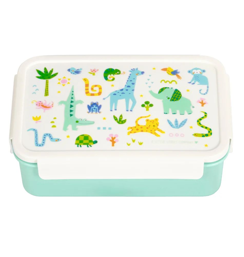 A Little Lovely Company Δοχείο Φαγητού Bento με Χωρίσματα Jungle 1.2L - 1