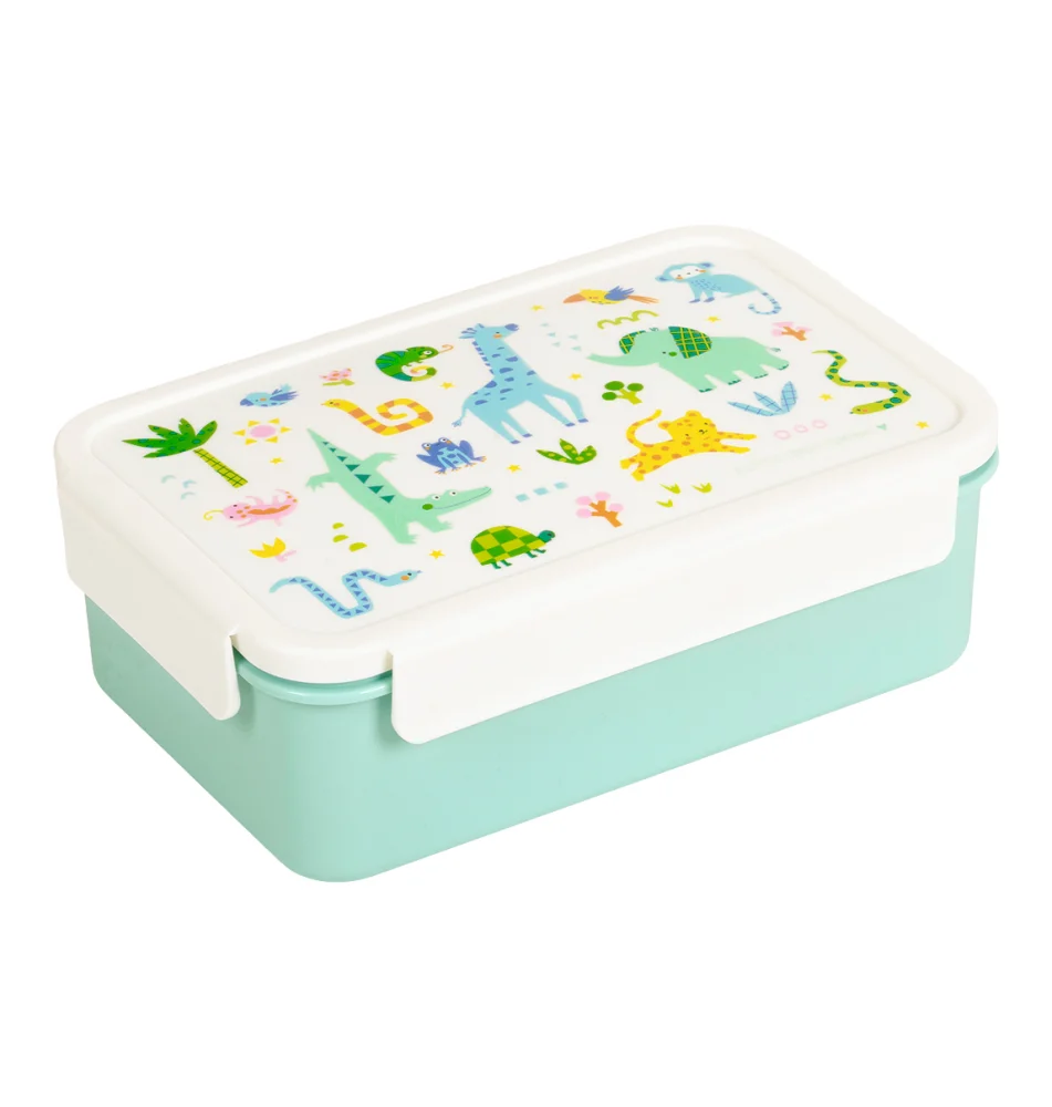 A Little Lovely Company Δοχείο Φαγητού Bento με Χωρίσματα Jungle 1.2L - 2