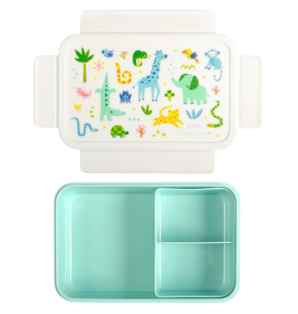 A Little Lovely Company Δοχείο Φαγητού Bento με Χωρίσματα Jungle 1.2L - 3