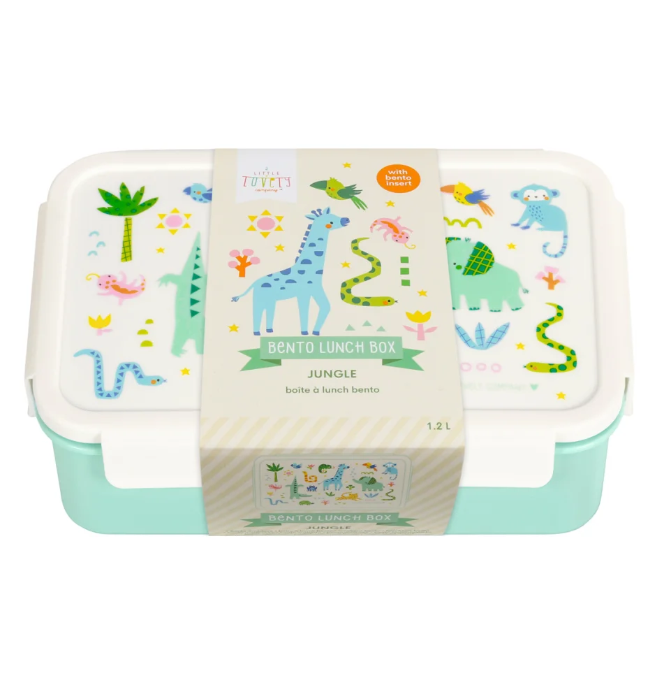 A Little Lovely Company Δοχείο Φαγητού Bento με Χωρίσματα Jungle 1.2L - 4