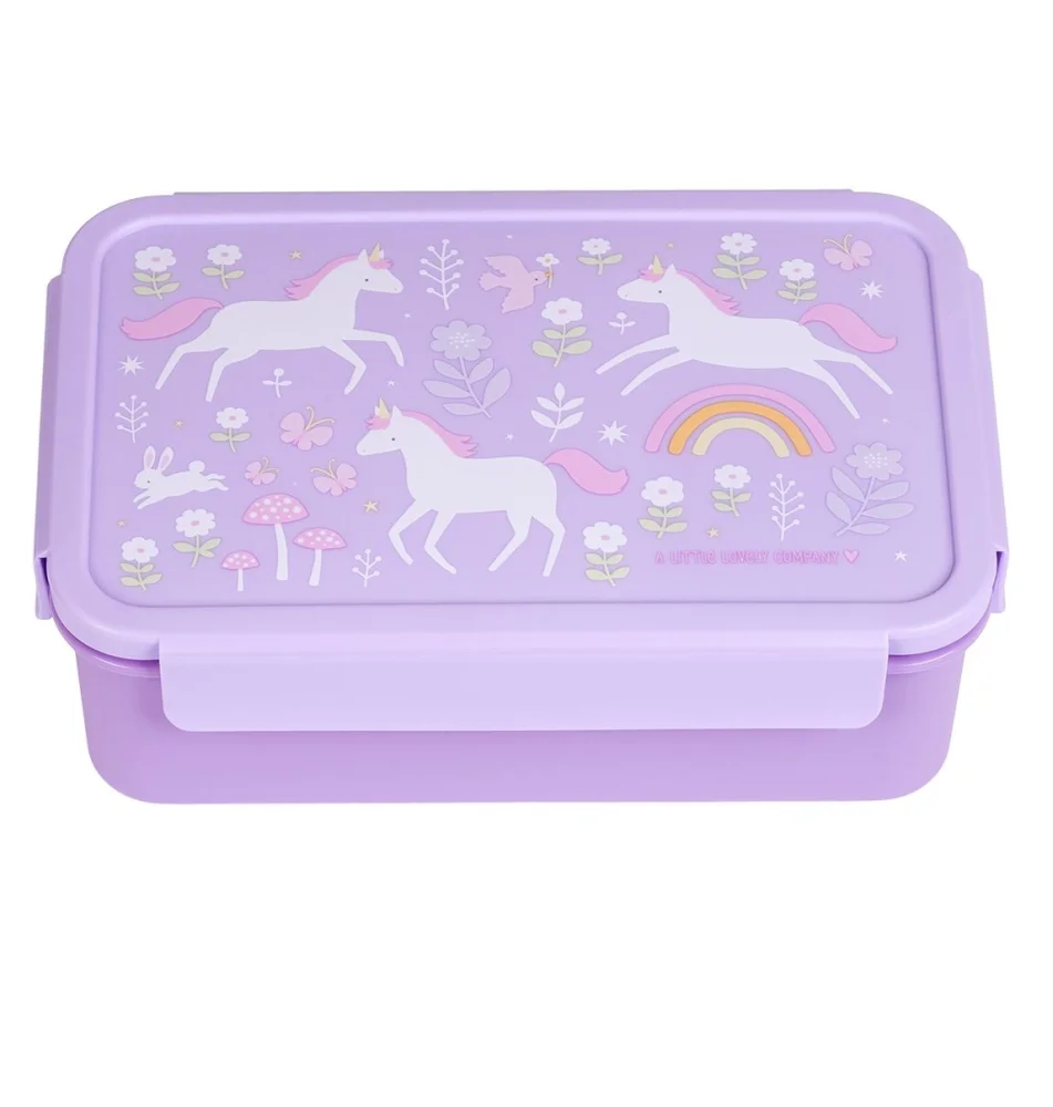 A Little Lovely Company Δοχείο Φαγητού Bento με Χωρίσματα Unicorn Dreams 1.2L - 1