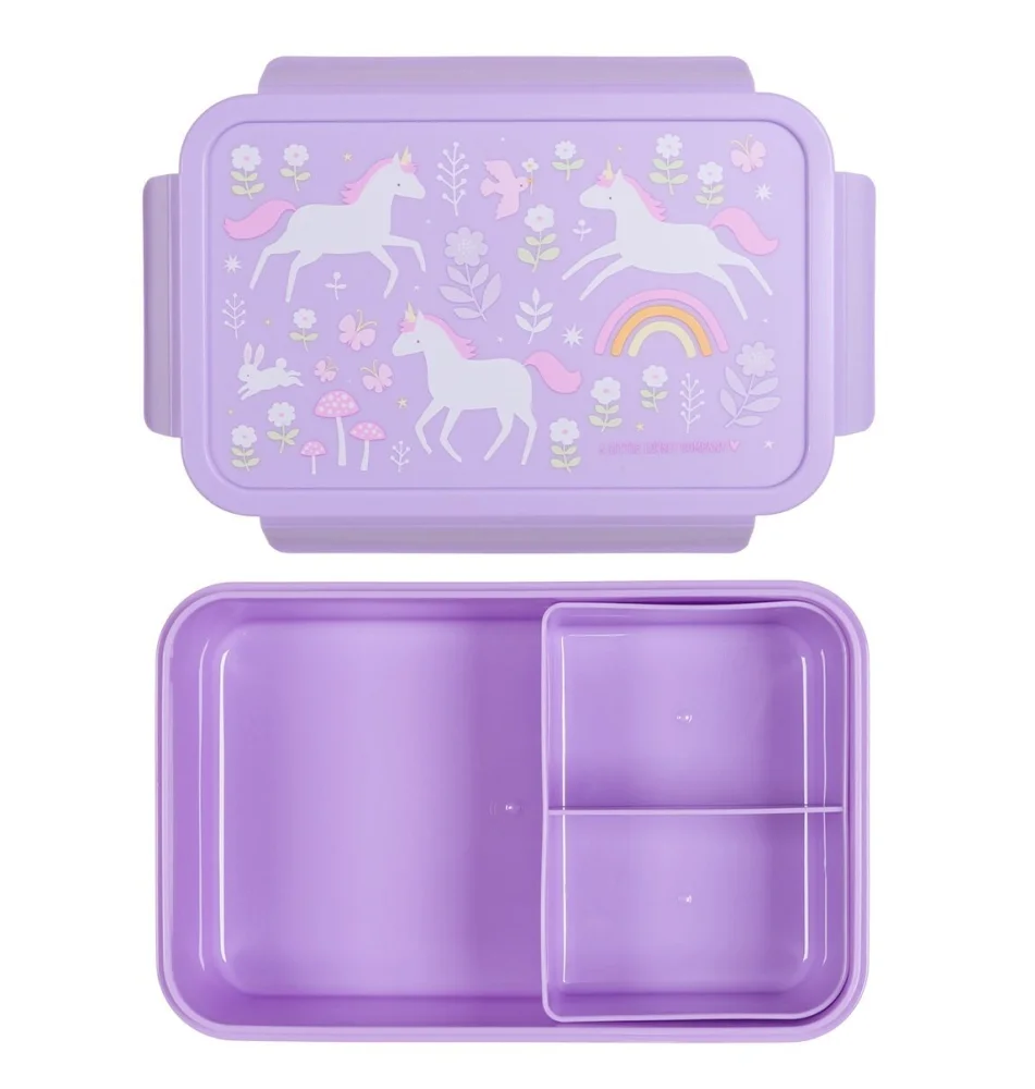 A Little Lovely Company Δοχείο Φαγητού Bento με Χωρίσματα Unicorn Dreams 1.2L - 2