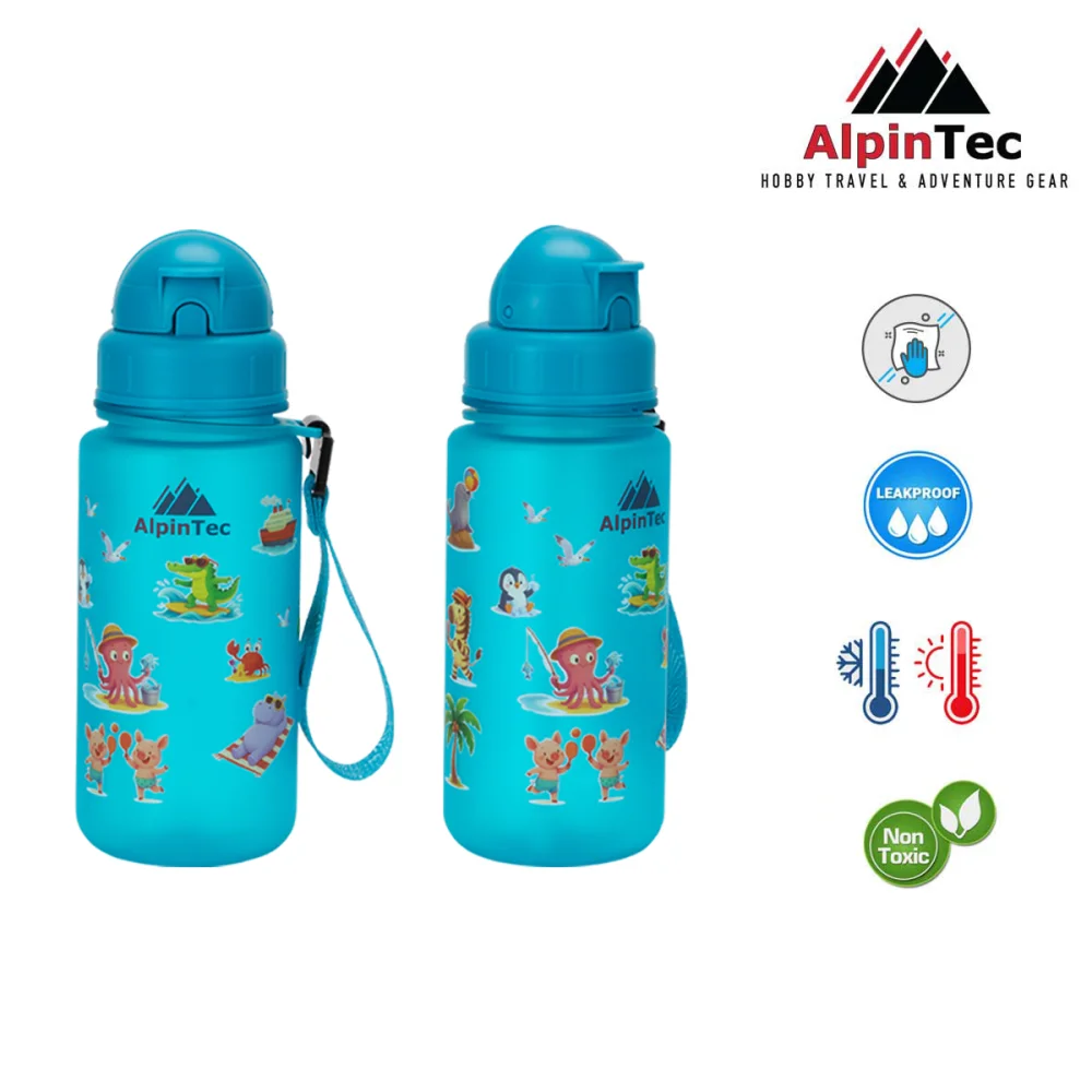 AlpinTec Παγούρι Tritan με Καλαμάκι 400ml Sea Animals - 1