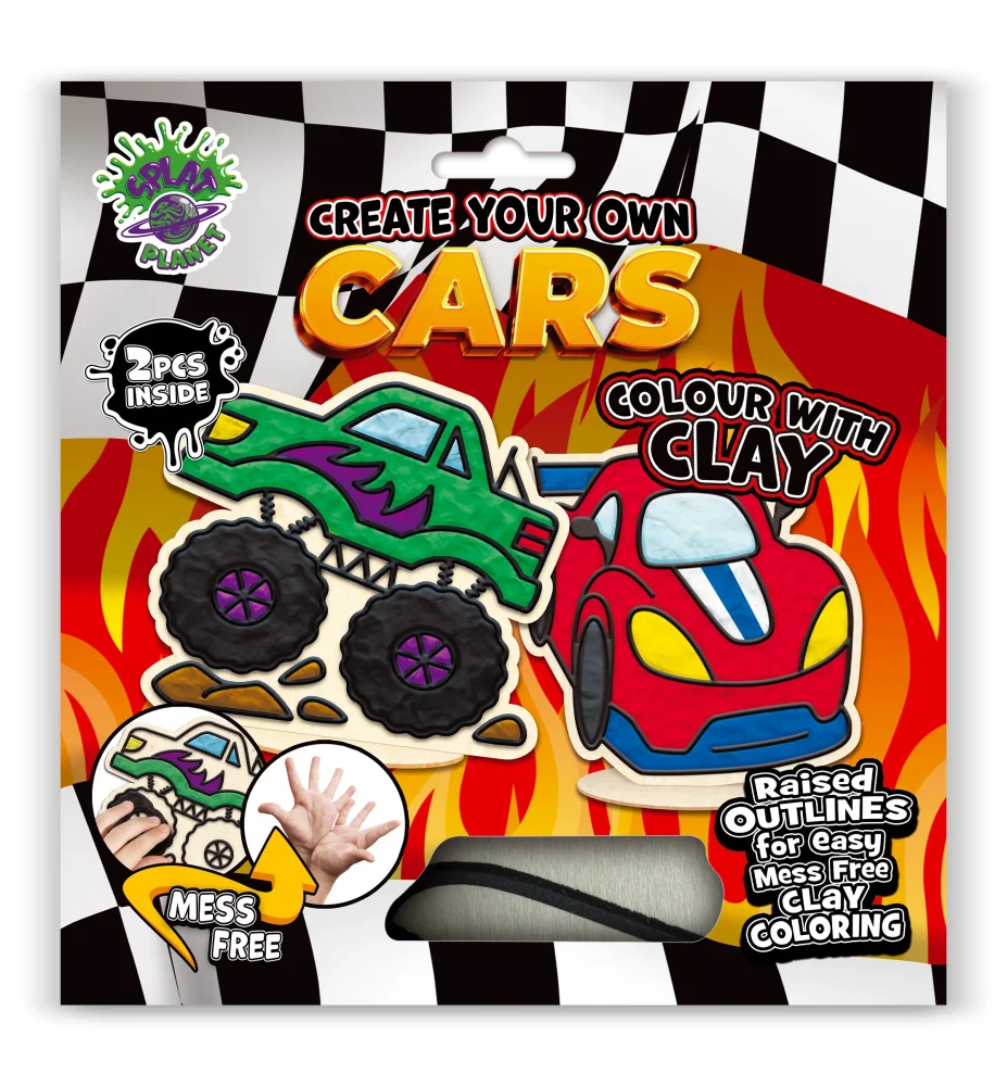 Splat Planet Mess Free Σετ Χειροτεχνίας με Πηλό Race Cars - 3