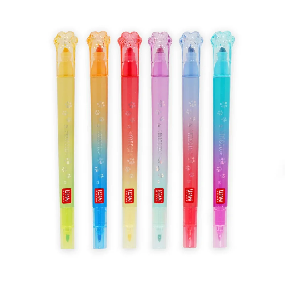 Legami Σετ Μαρκαδόροι Dual Tip Layering Multicolor Meow 6 τεμάχια - 1