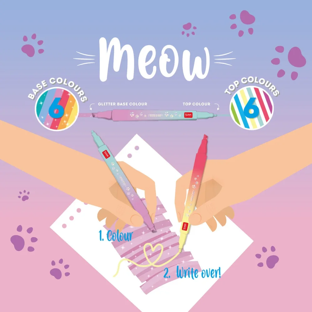 Legami Σετ Μαρκαδόροι Dual Tip Layering Multicolor Meow 6 τεμάχια - 2