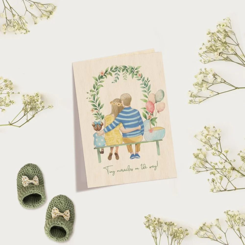 Cozywood Ξύλινη Κάρτα Family Joy - 3