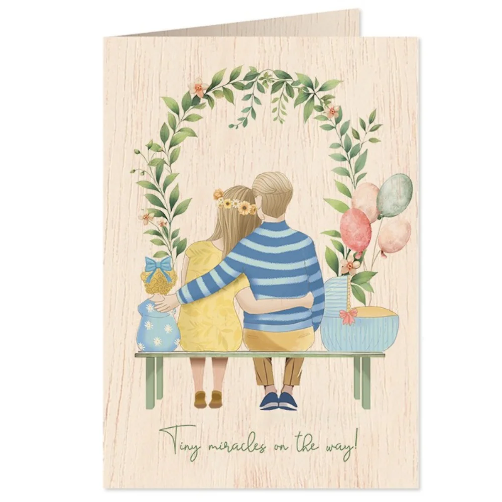 Cozywood Ξύλινη Κάρτα Family Joy - 2