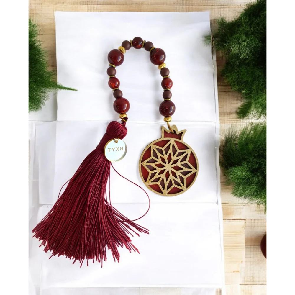 Γούρι Μωσαϊκό Ρόδι Ροζ Κόκκινο - 1