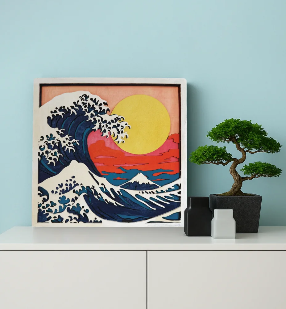 Splat Planet Ξύλινο Σετ Χειροτεχνίας Great Wave - 9