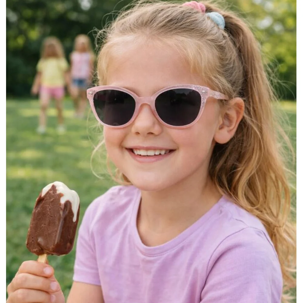 KiETLA Γυαλιά Ηλίου Buzz 6-9 ετών Butterfly Pink Glitter - 5