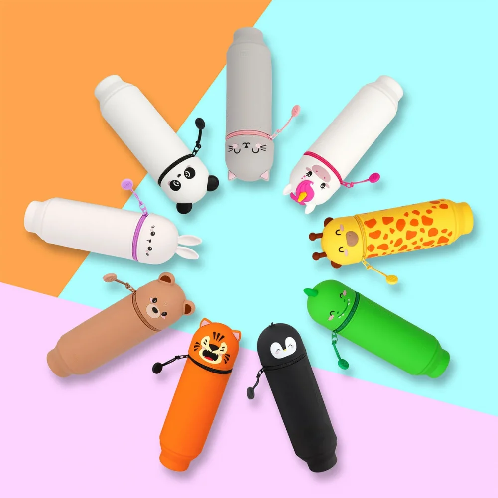 Legami Soft Silicone 2 σε 1 Κασετίνα Βαρελάκι Kawaii Teddy Bear - 4