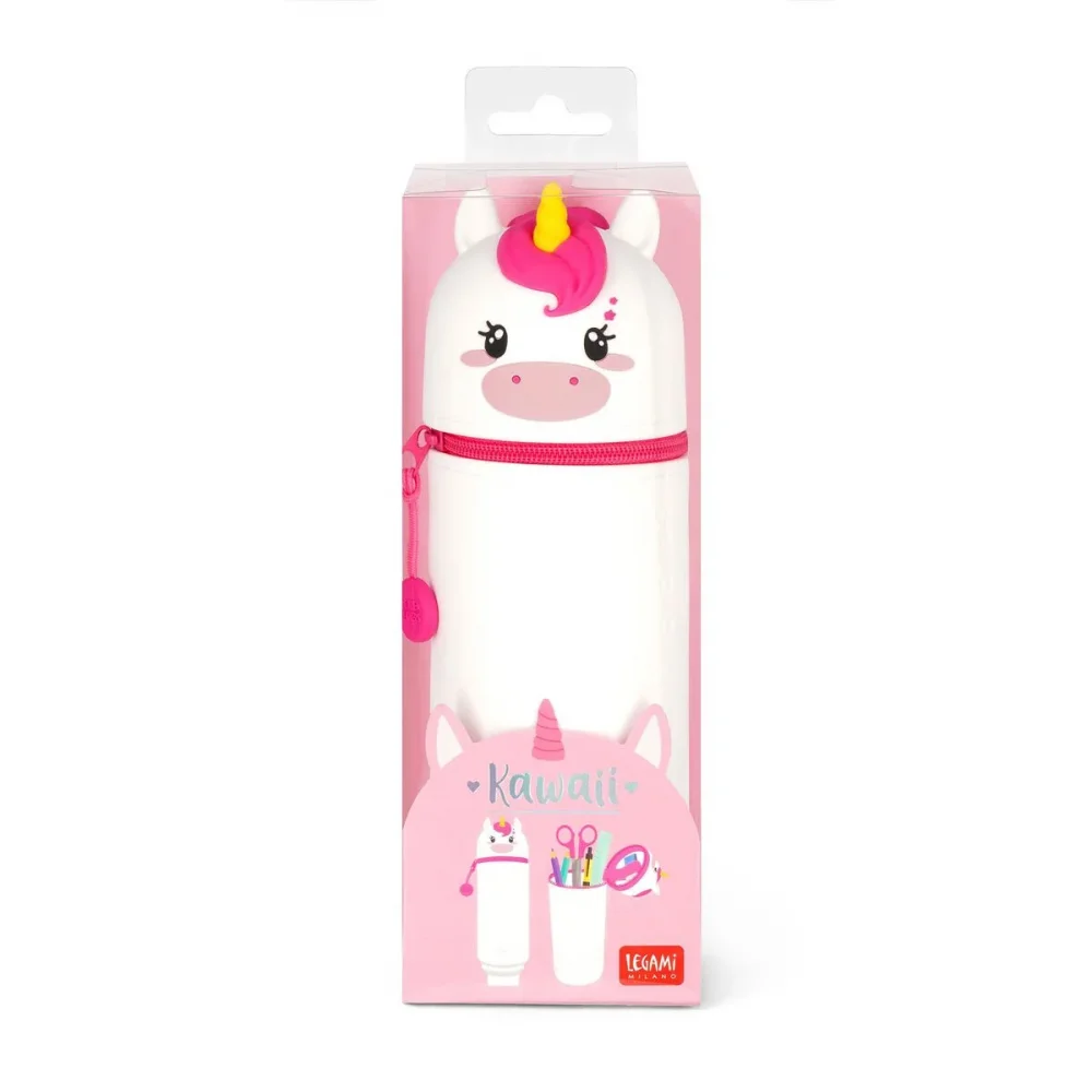 Legami Soft Silicone 2 σε 1 Κασετίνα Βαρελάκι Kawaii Unicorn - 5