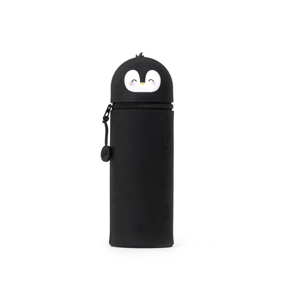 Legami Soft Silicone 2 σε 1 Κασετίνα Βαρελάκι Kawaii Penguin - 1