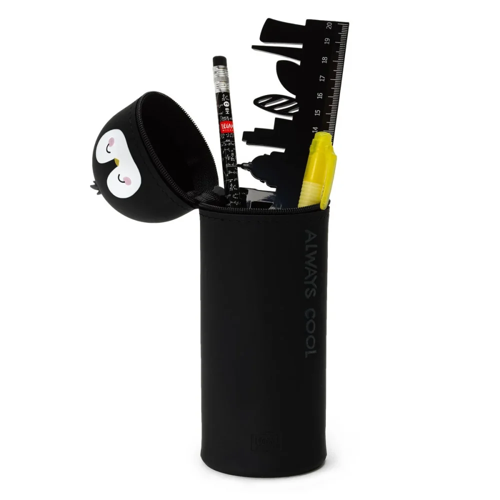 Legami Soft Silicone 2 σε 1 Κασετίνα Βαρελάκι Kawaii Penguin - 2