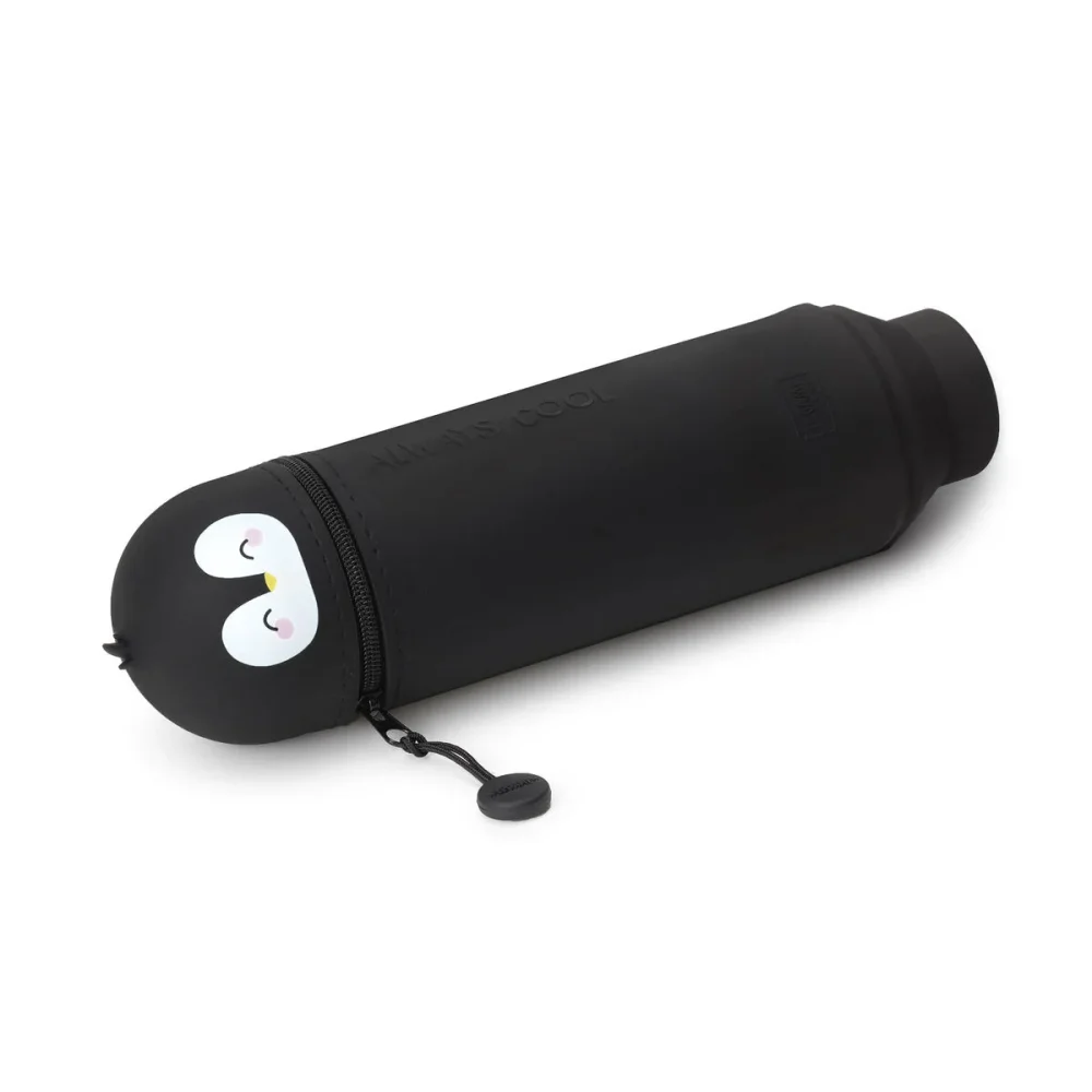 Legami Soft Silicone 2 σε 1 Κασετίνα Βαρελάκι Kawaii Penguin - 4