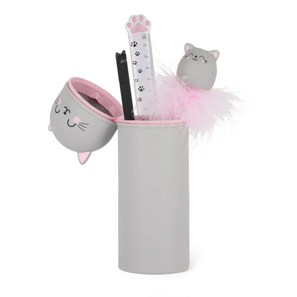 Legami Soft Silicone 2 σε 1 Κασετίνα Βαρελάκι Kawaii Kitty - 2