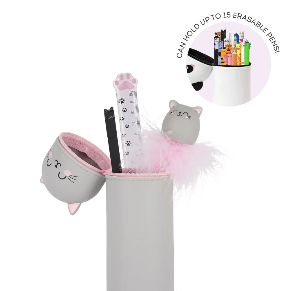 Legami Soft Silicone 2 σε 1 Κασετίνα Βαρελάκι Kawaii Kitty - 3