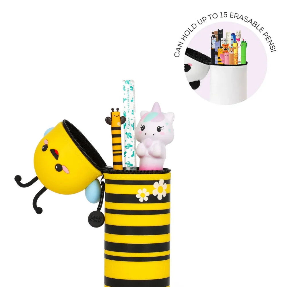 Legami Soft Silicone 2 σε 1 Κασετίνα Βαρελάκι Kawaii Bee - 3