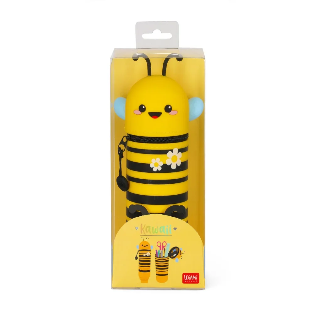 Legami Soft Silicone 2 σε 1 Κασετίνα Βαρελάκι Kawaii Bee - 7