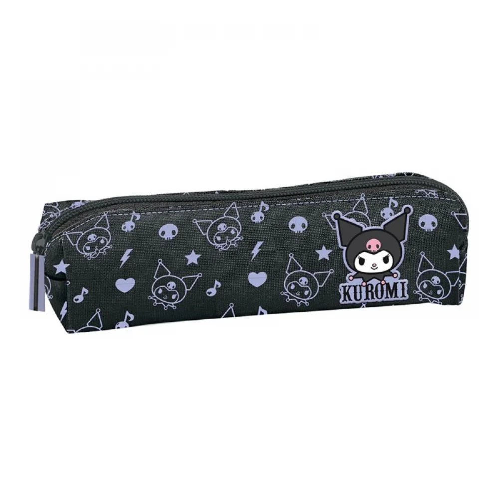 Graffiti Κασετίνα Βαρελάκι Pattern Kuromi Μαύρη - 1