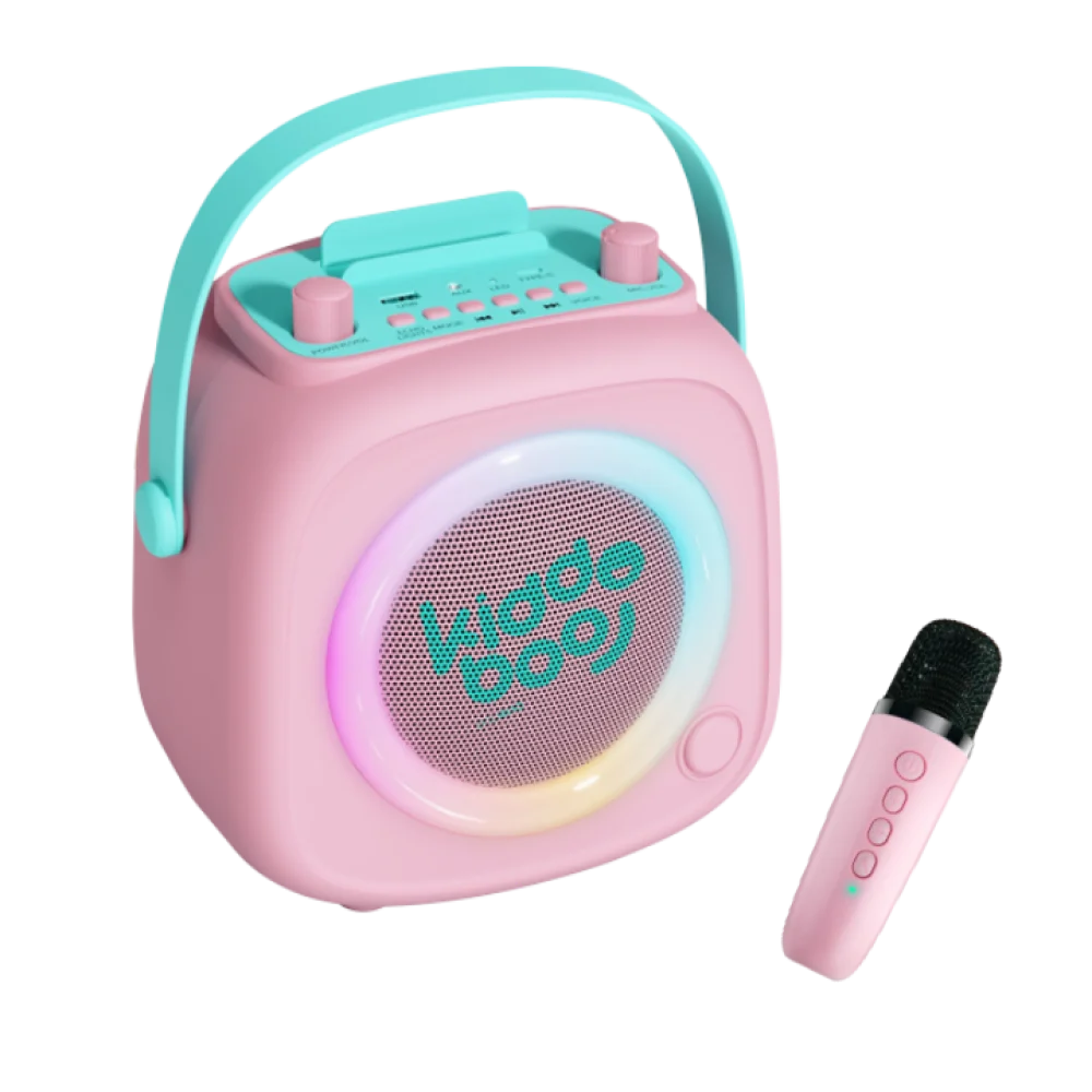 Kiddoboo KidsVoice BT Speaker & Mic - Pink - 1