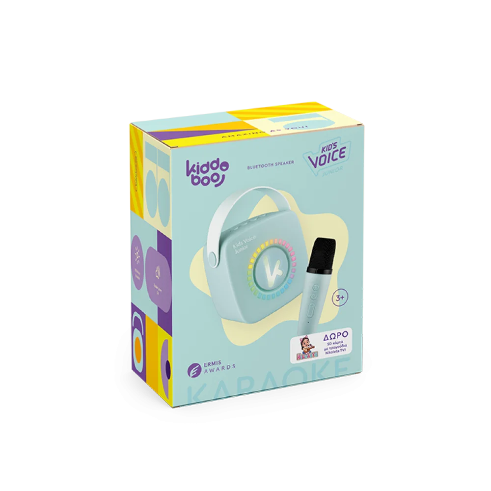 Kiddoboo Mini Karaoke Speaker & Mic + NikoletaTV - Blue - 4