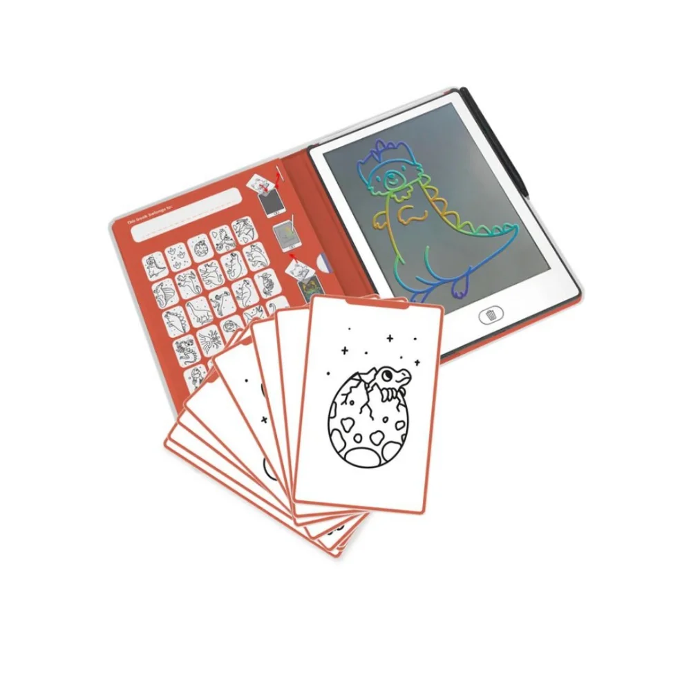 Kidywolf Tablet Ζωγραφικής με Οθόνη LCD Dinosaurs 30 κάρτες - 1