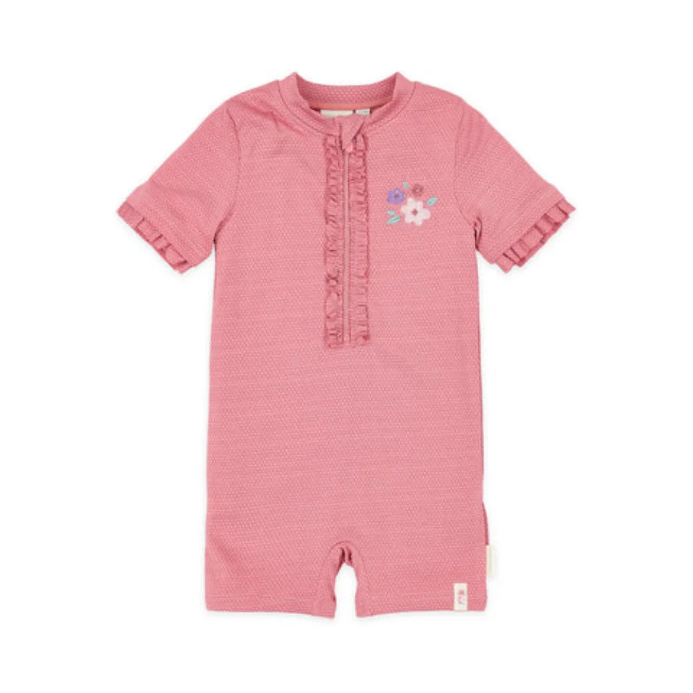 Little Dutch Ολόσωμο Κοντομάνικο Μαγιό Dreamy Pink Sparkle 12-24 μηνών - 1