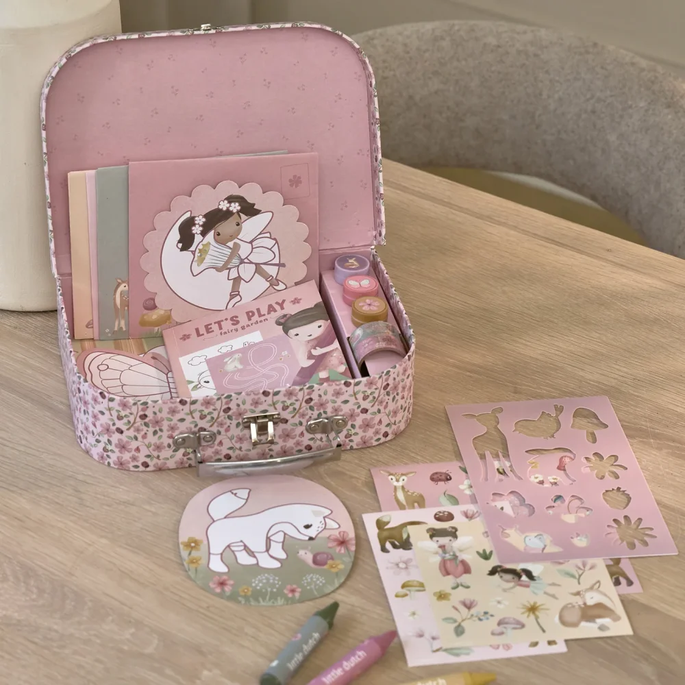 Little Dutch Σετ Ζωγραφικής Κατασκευών σε Βαλιτσάκι Rosa Fairy Garden - 5