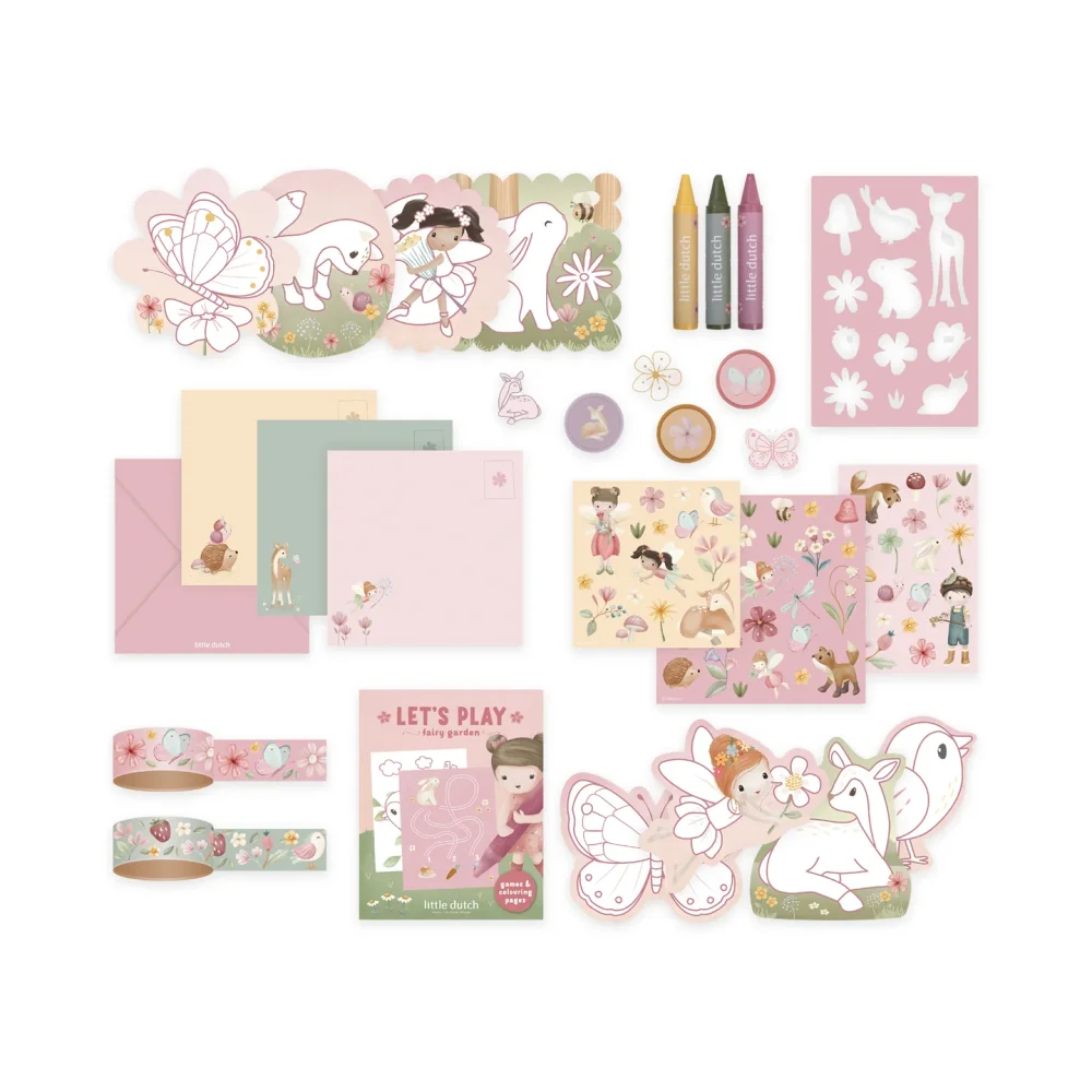 Little Dutch Σετ Ζωγραφικής Κατασκευών σε Βαλιτσάκι Rosa Fairy Garden - 6