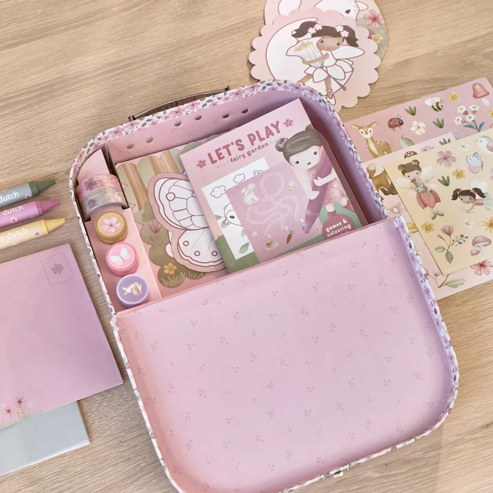 Little Dutch Σετ Ζωγραφικής Κατασκευών σε Βαλιτσάκι Rosa Fairy Garden - 7
