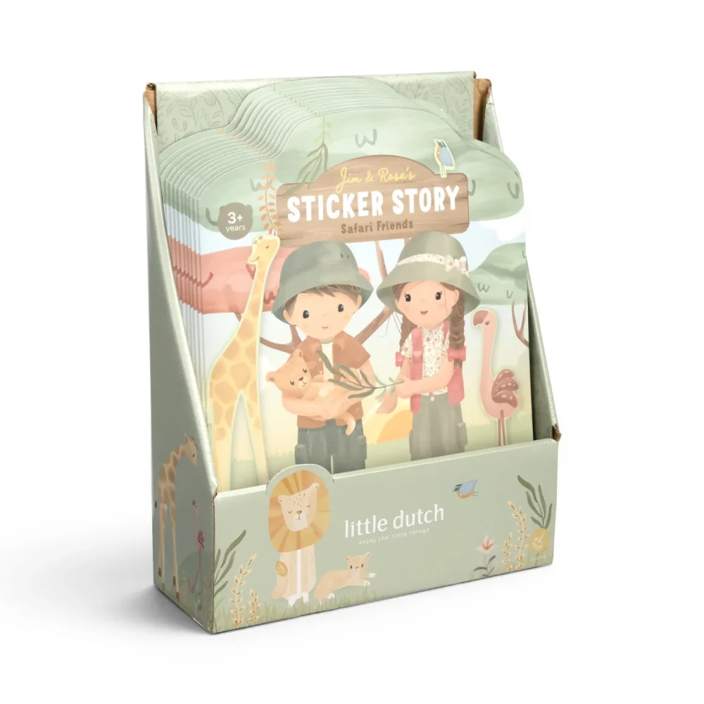 Little Dutch Βιβλιαράκι με Αυτοκόλλητα Safari Friends - 4