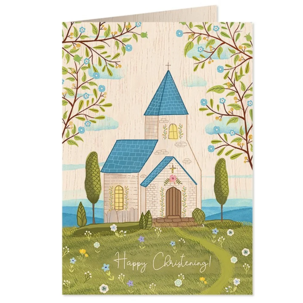 Cozywood Ξύλινη Κάρτα Little Blue Church - 2