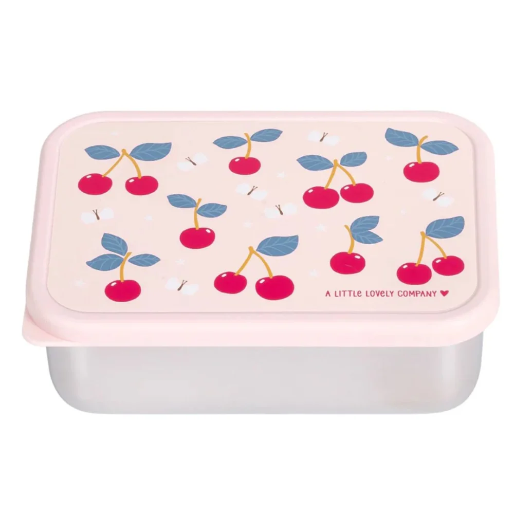 A Little Lovely Company Δοχείο Φαγητού από Ανοξείδωτο Ατσάλι Cherries 900ml - 1