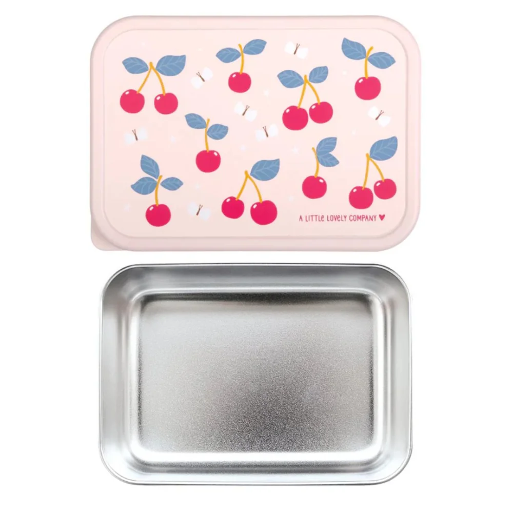 A Little Lovely Company Δοχείο Φαγητού από Ανοξείδωτο Ατσάλι Cherries 900ml - 3