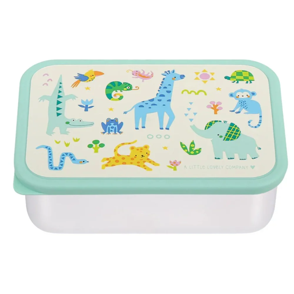 A Little Lovely Company Δοχείο Φαγητού από Ανοξείδωτο Ατσάλι Jungle 900ml - 1