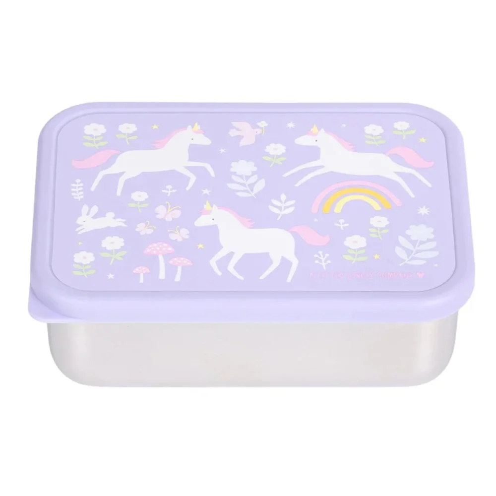 A Little Lovely Company Δοχείο Φαγητού από Ανοξείδωτο Ατσάλι Unicorn Dreams 900ml - 1