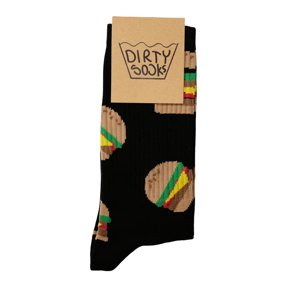 Dirty Socks  Unisex Κάλτσες Humburger Black - 1
