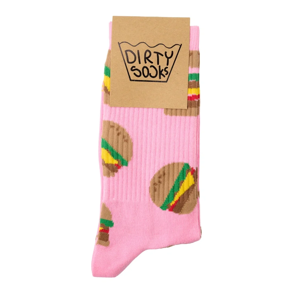 Dirty Socks Κάλτσες Humburger Pink - 1