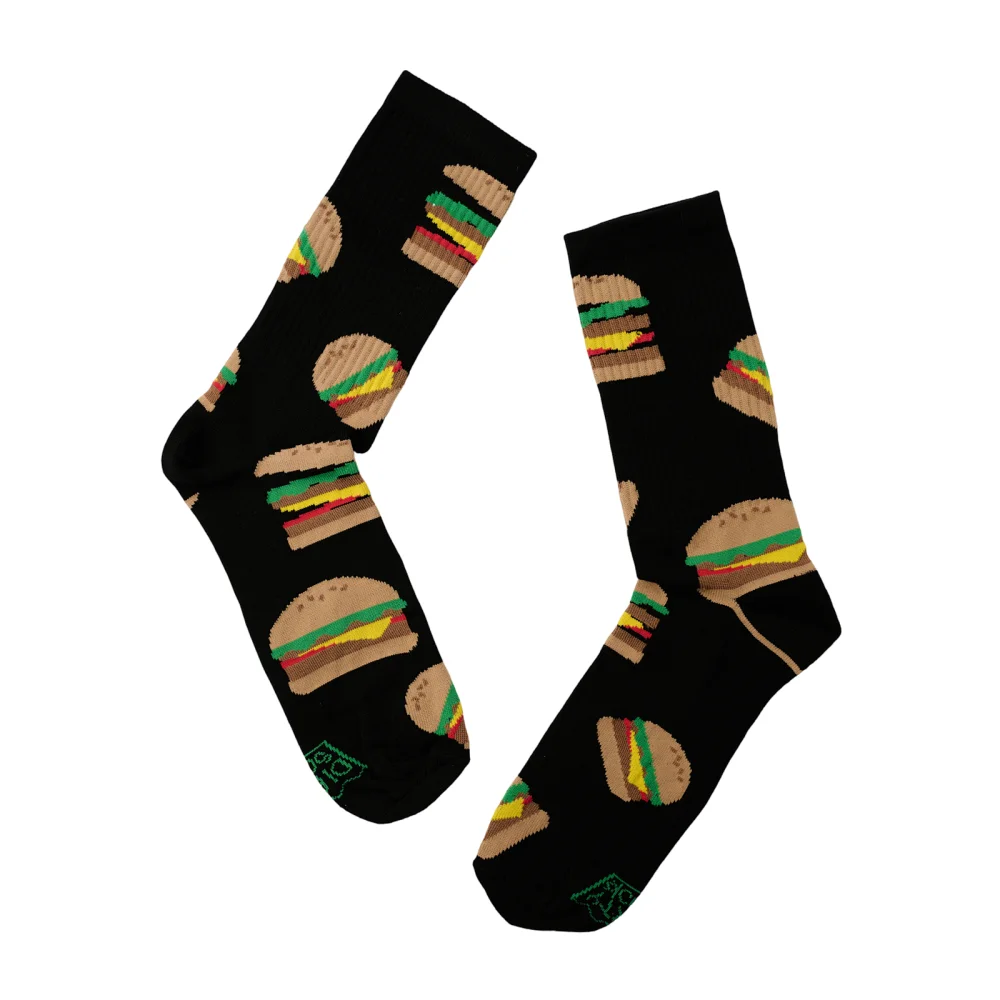Dirty Socks  Unisex Κάλτσες Humburger Black - 2