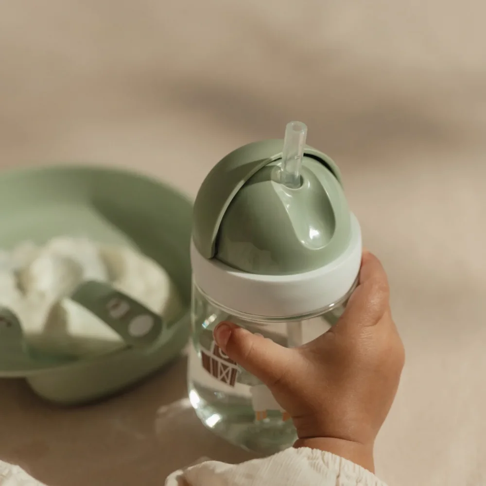 Little Dutch Εκπαιδευτικό Ποτηράκι με Καλαμάκι Little Farm 300ml - 4