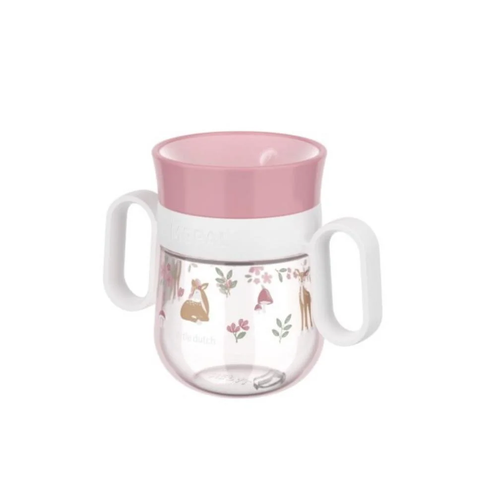 Little Dutch Εκπαιδευτικό Ποτηράκι Περιμετρικό με Χειρολαβές Mio 200ml Fairy Garden - 1
