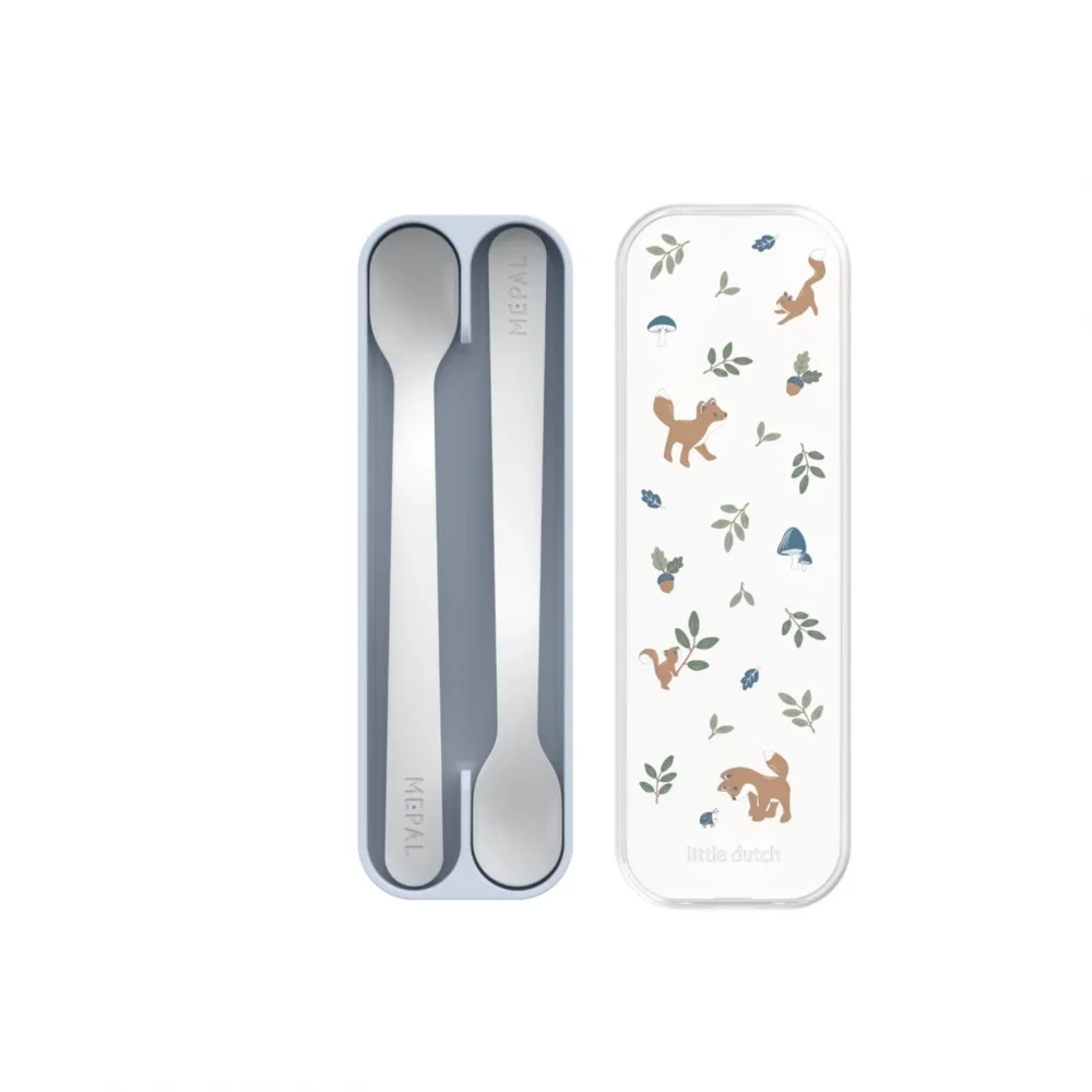 Little Dutch Σετ 2 Κουταλάκια Φαγητού Mio Forest Friends - 1
