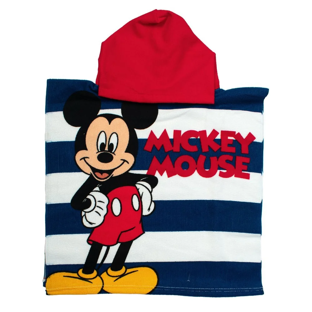 Dimcol Πόντσο Θαλάσσης Quick Dry Disney Home Mickey 50x100εκ. White-Dark Blue - 1