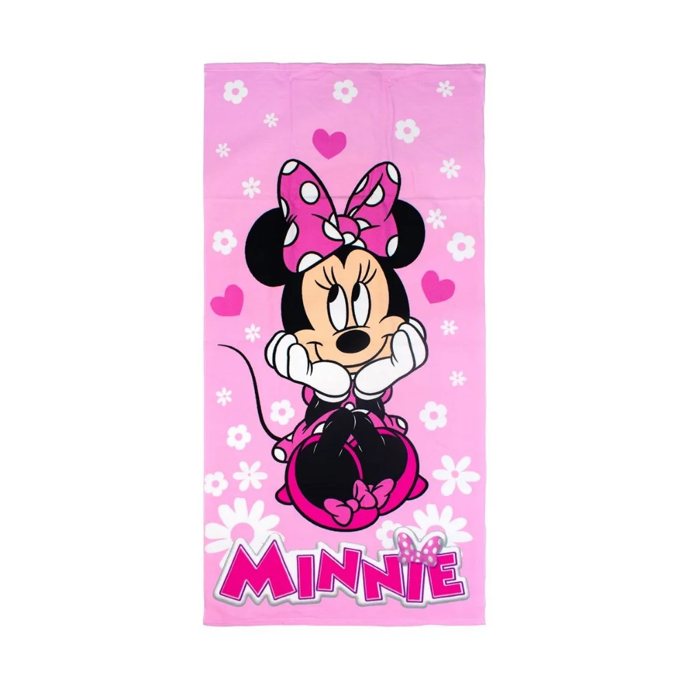 Dimcol Πετσέτα Θαλάσσης Quick Dry Disney Home Minnie 70x140 εκ. Baby Pink - 1