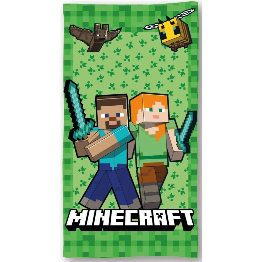 Dimcol Πετσέτα Θαλάσσης Quick Dry Mojang Minecraft 70x140 Light Green - 1