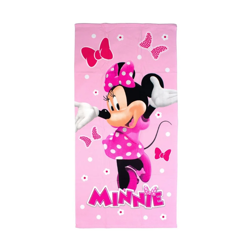 Dimcol Πετσέτα Θαλάσσης Quick Dry Disney Home Minnie 70x140 εκ. Baby Pink - 1